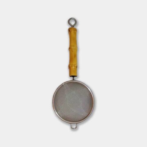 Peneira média com cabo de bambu natural