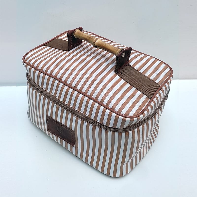 Bolsa termica com alça de bambu natural|Bolsa termica com alça de bambu natural|Bolsa termica com alça de bambu natural