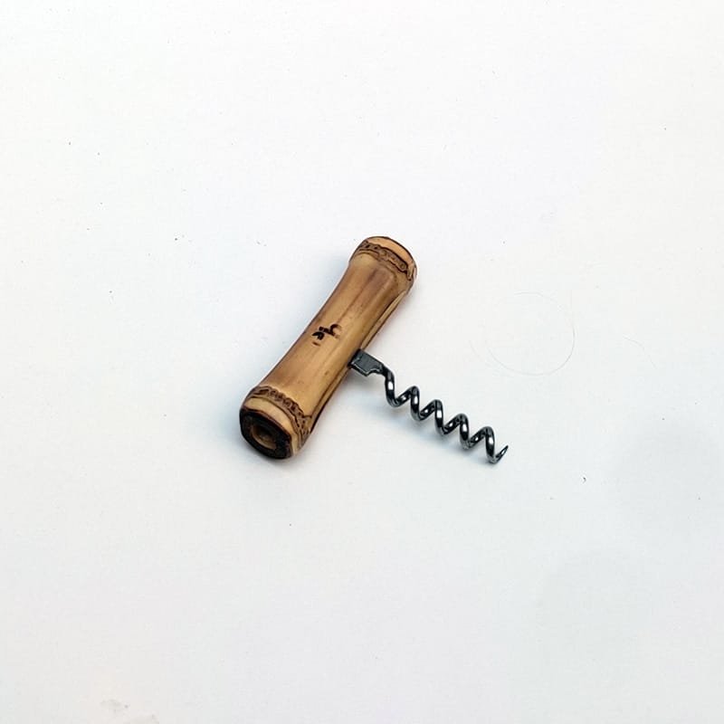 saca-rolha de inox com bambu natural|sacarolha de inox com bambu natural|Abridor de vilho de bambu